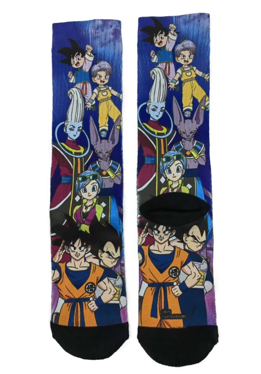 Dragon Ball Z Goku and Friends Sublimated Print Socks