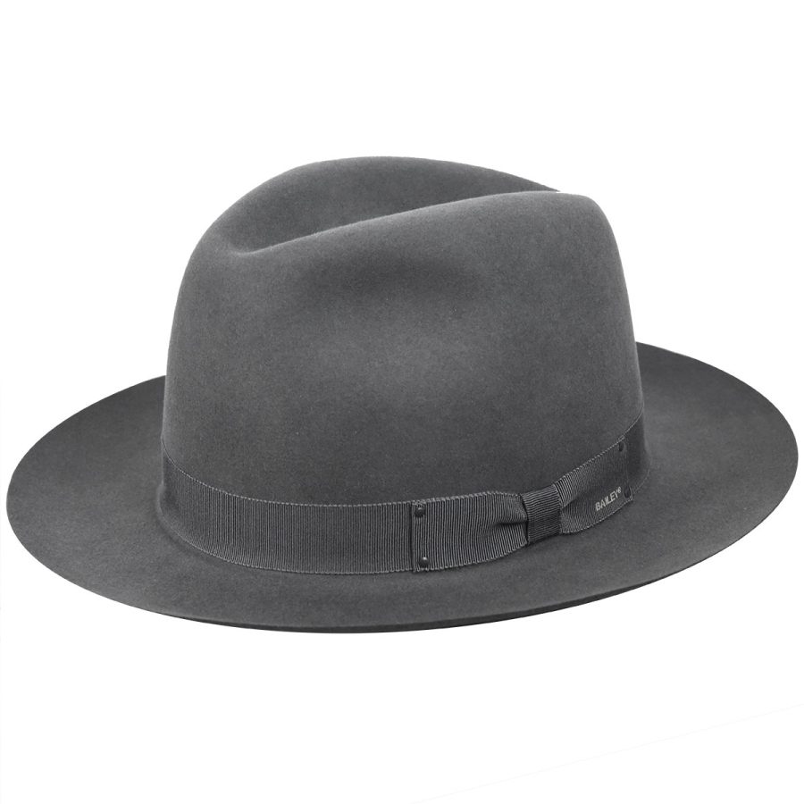 Draper III Fedora - Charcoal/6 7/8