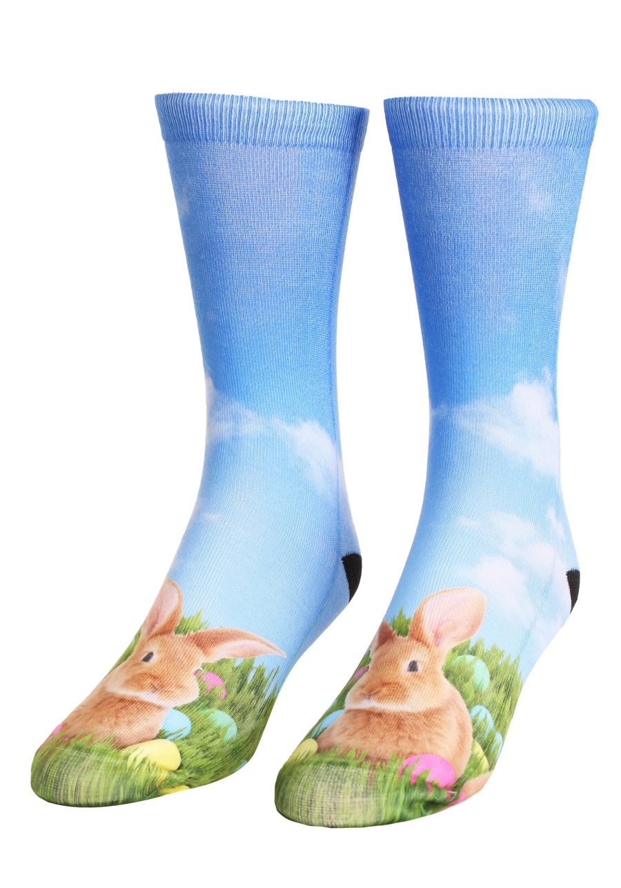 Easter Bunny Adult Crew Socks