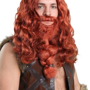 Exclusive Viking Wig and Beard Set Red