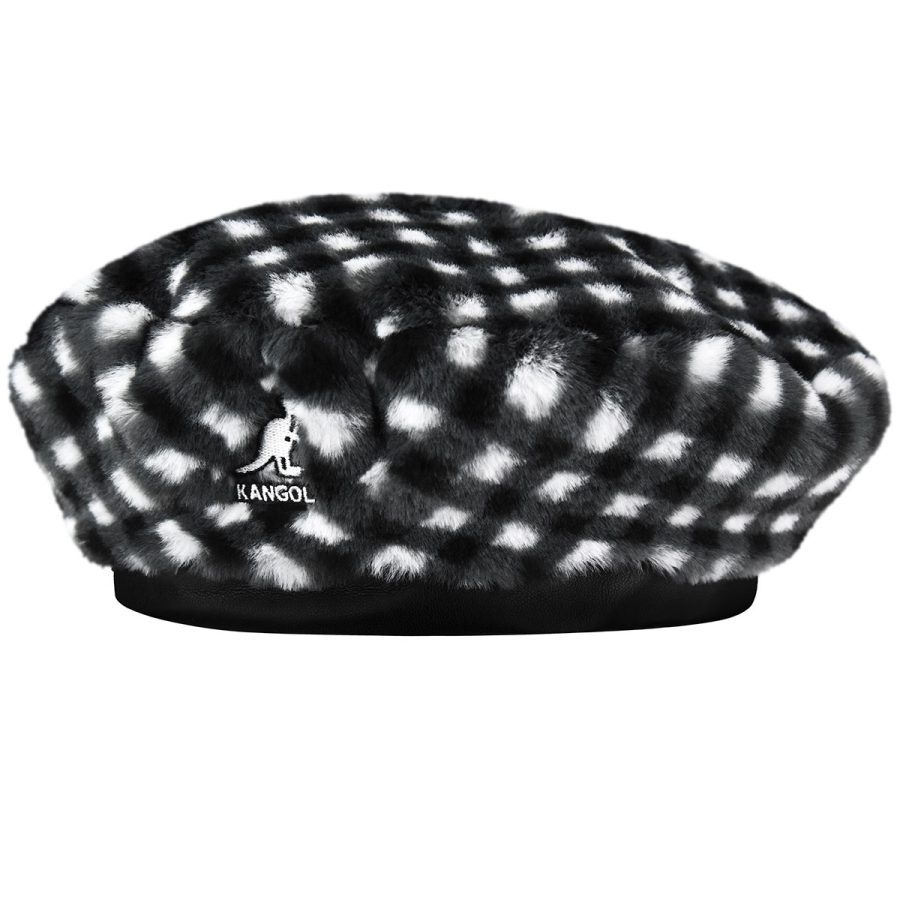 Faux Fur Beret - Black Gingham/S/M