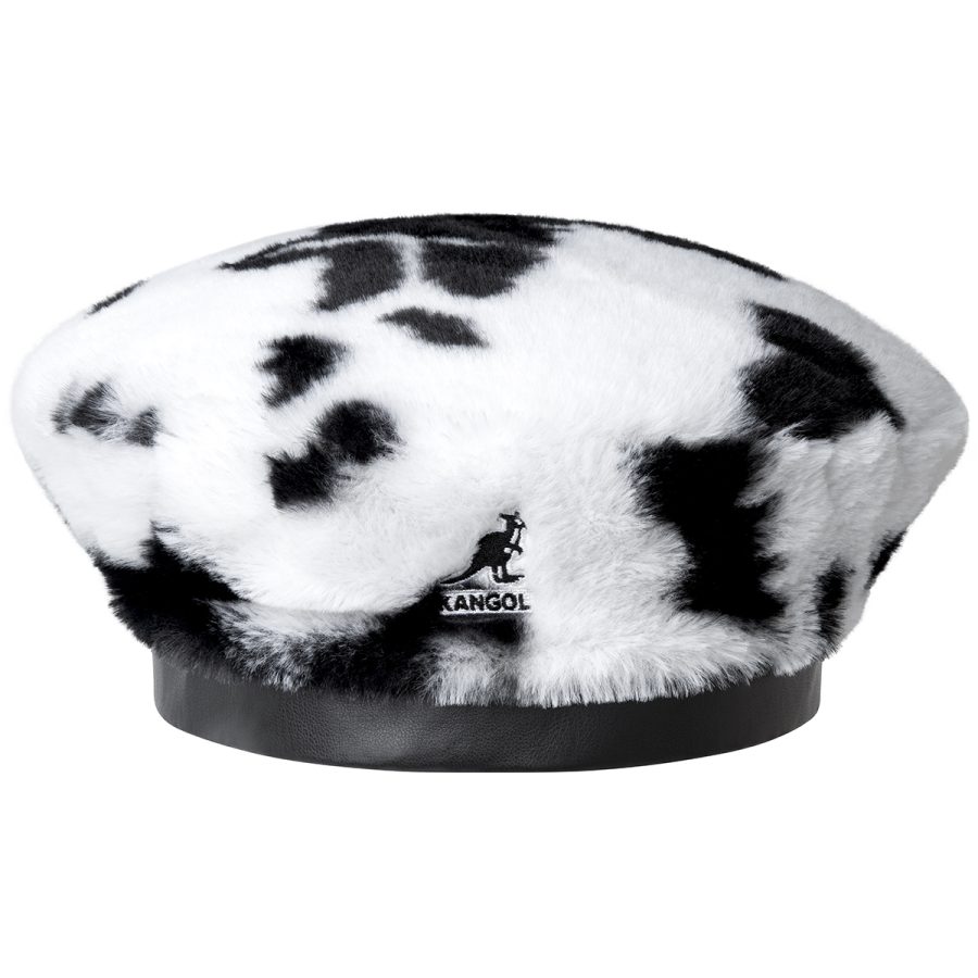 Faux Fur Beret - Spotted Cow / S/M