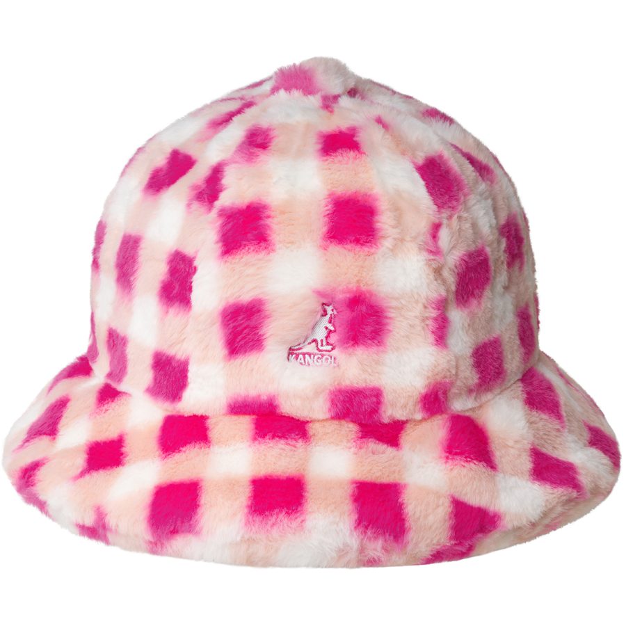 Faux Fur Casual - Pink Gingham / L