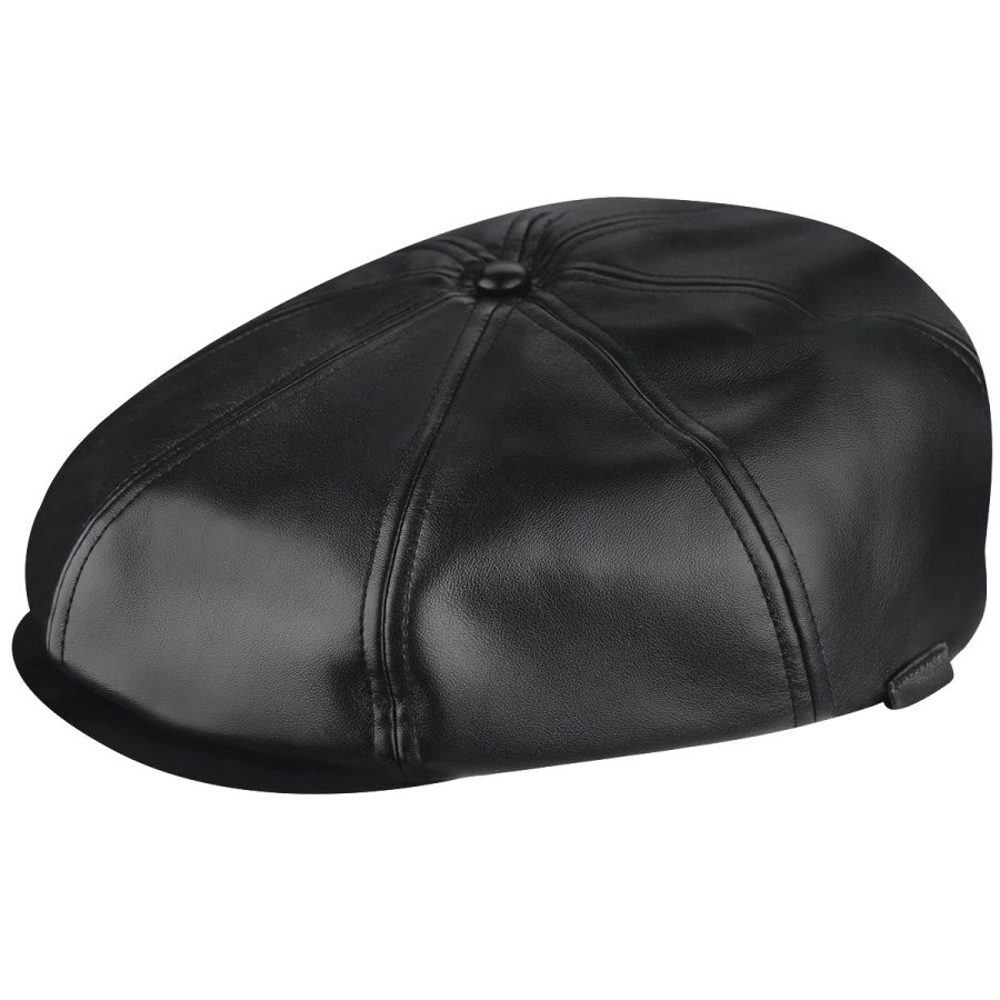 Faux Leather Cap - Black/S