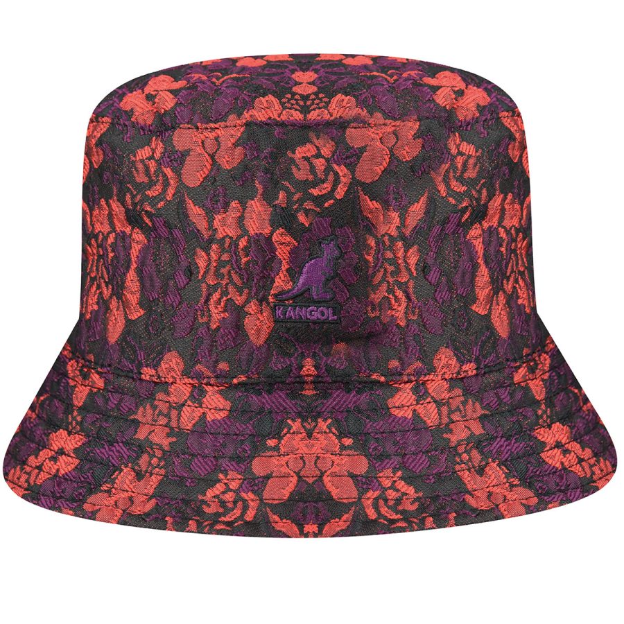 Floral Jacquard Rev Bucket - Cranberry / L