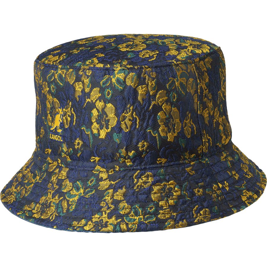 Floral Jacquard Rev Bucket - Marine Teal / L