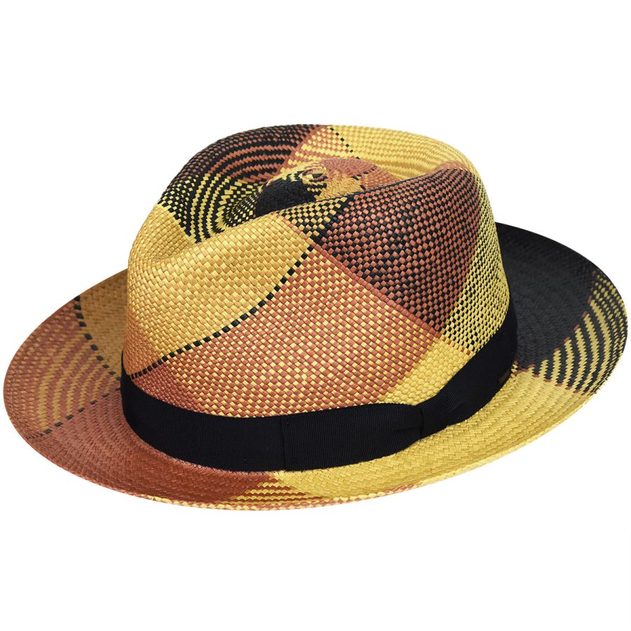 Giger Panama Fedora - Tan Plaid/S