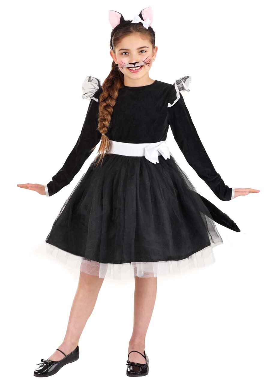 Girl's Black Cat Tutu Dress Costume