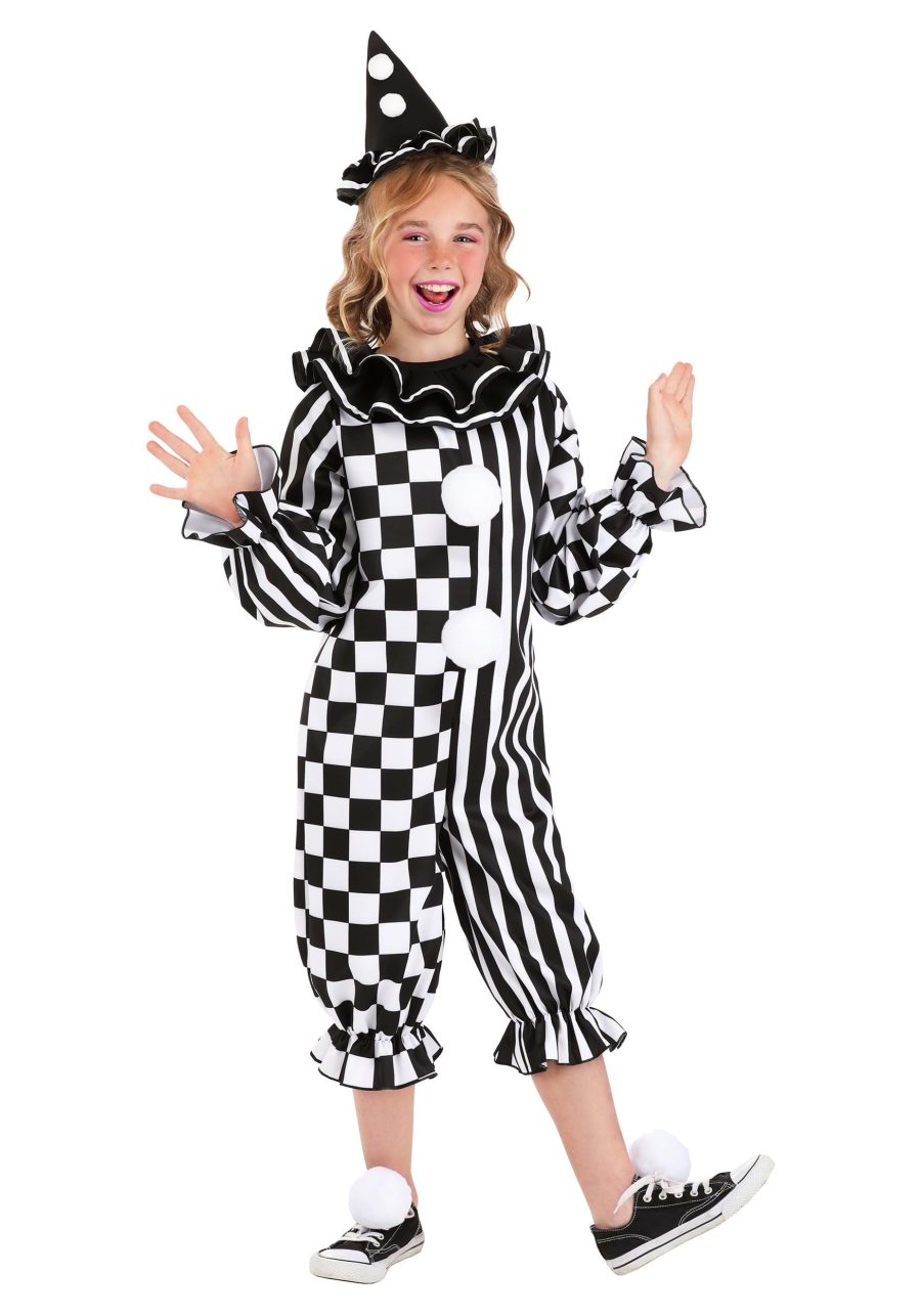 Girl's Giddy Gothic Clown Costume