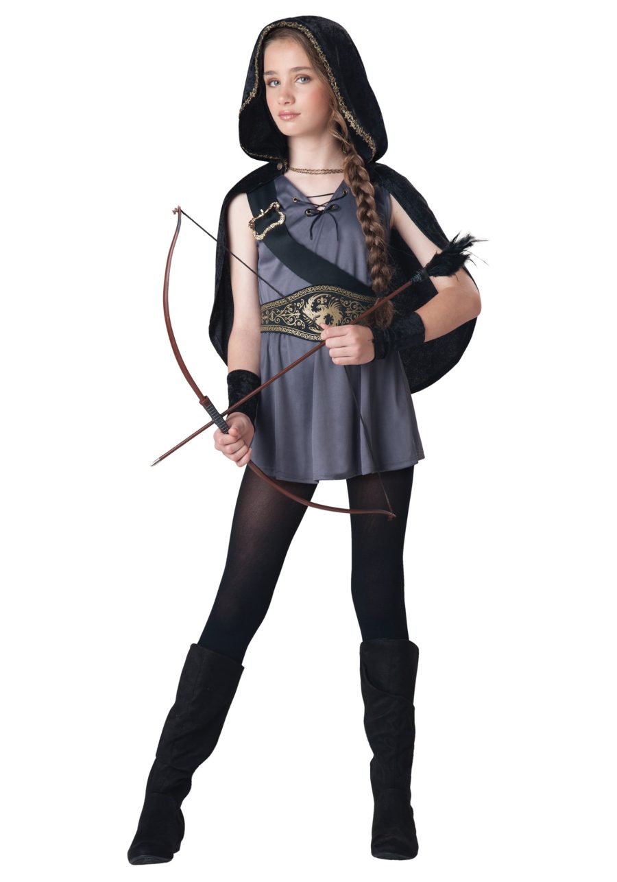 Girl's Hooded Huntress Costume