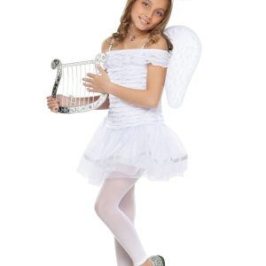 Girl's Little White Angel Costume