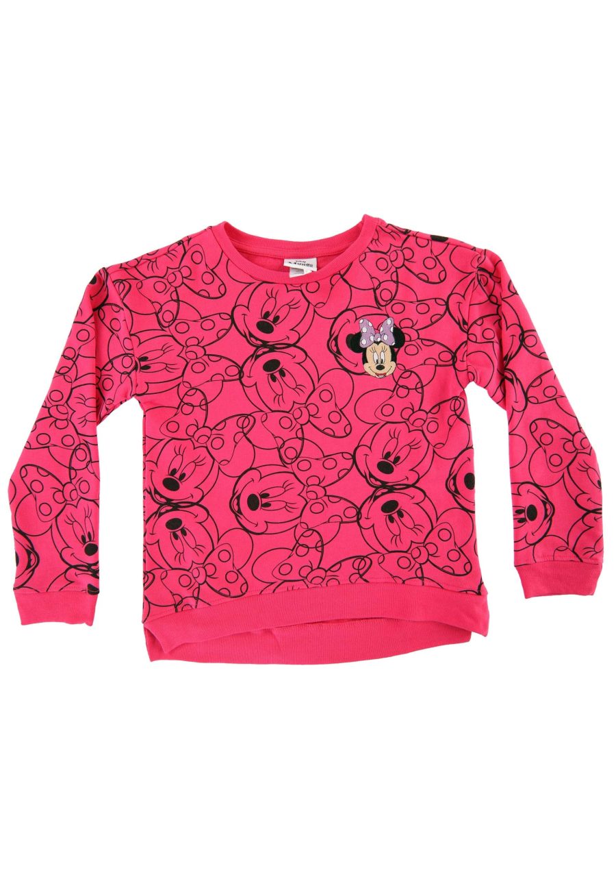 Girl's Minnie Mouse AOP Embroidered Sweatshirt