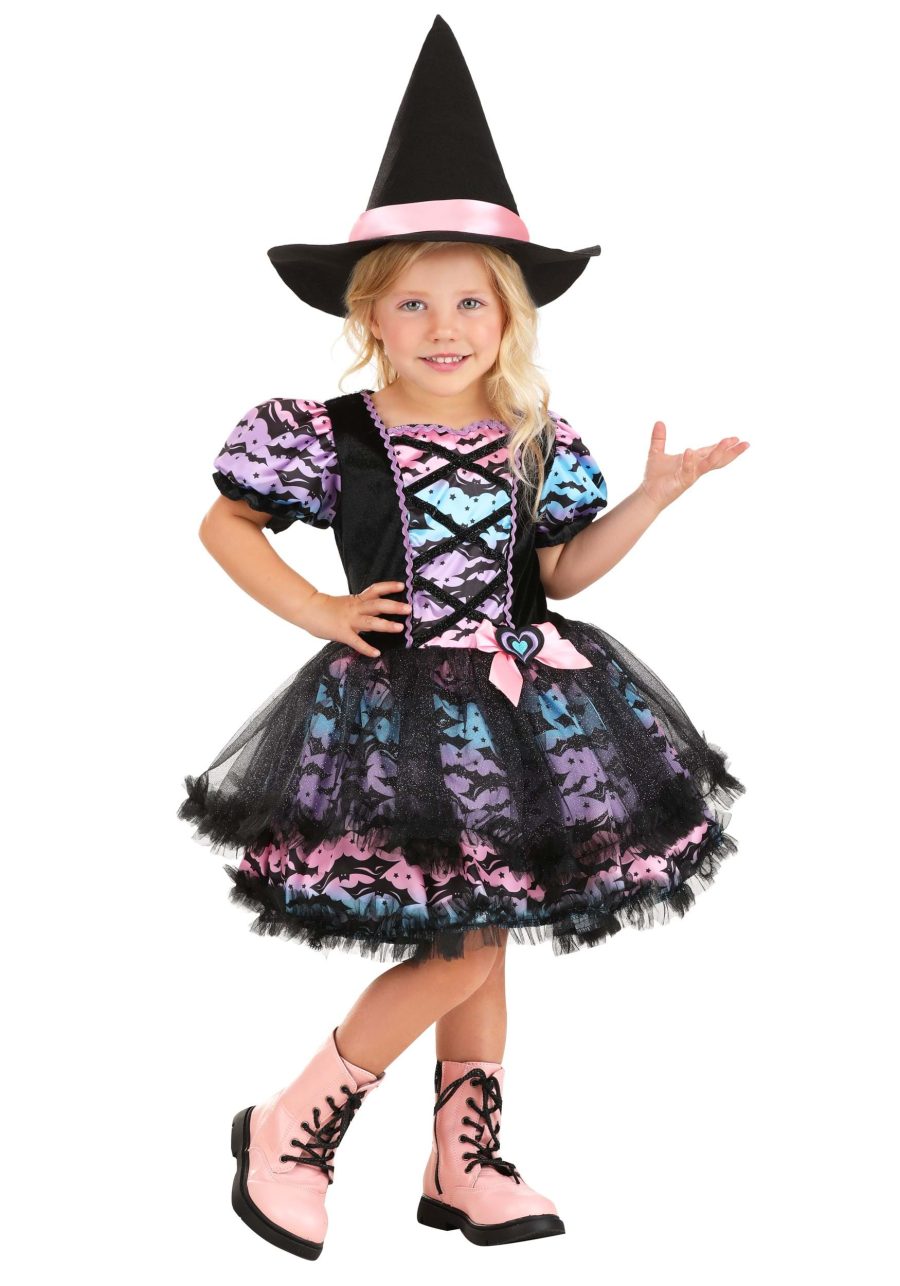 Girl's Pastel Tutu Toddler Witch Costume