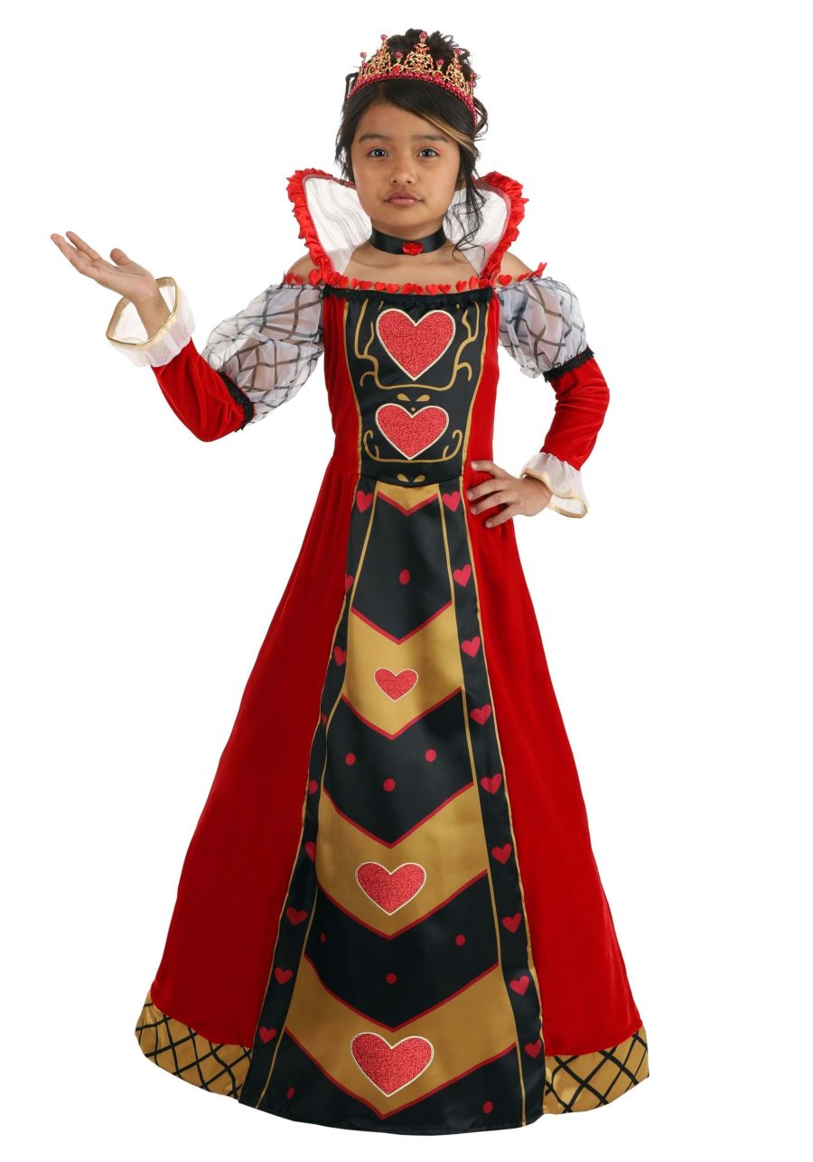 Girl's Premium Queen of Hearts Costume