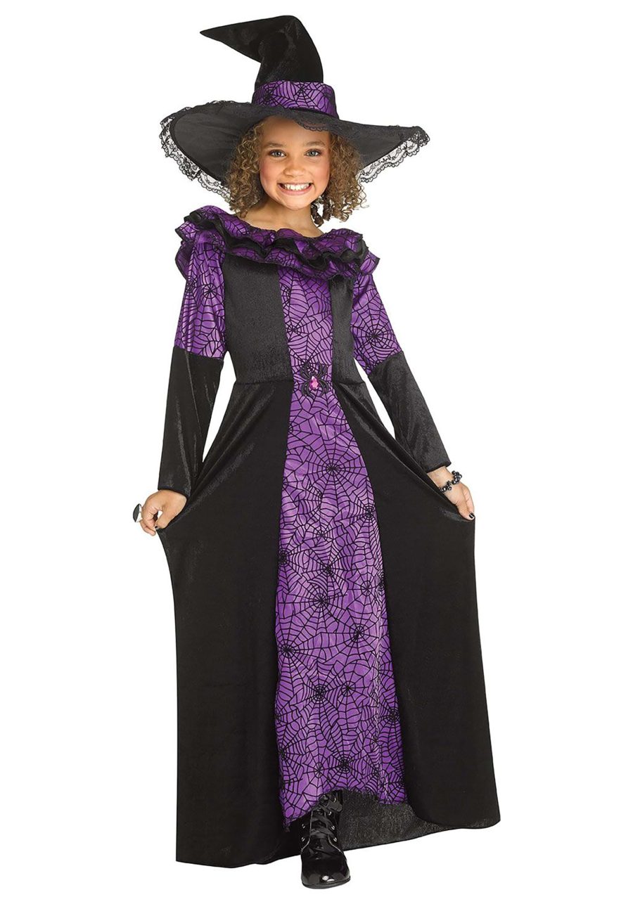 Girl's Purple Spider Witch Costume