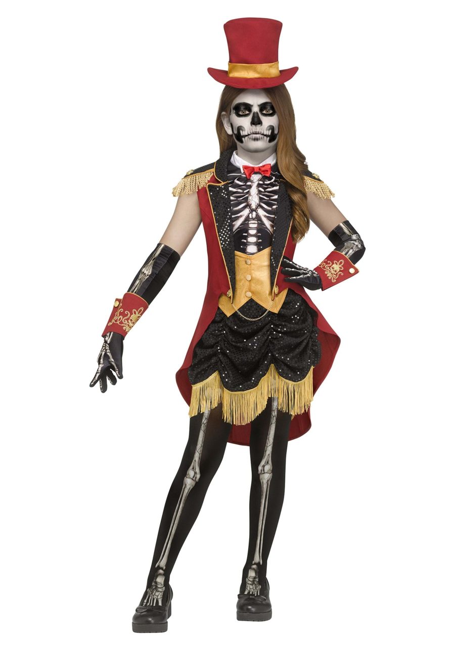 Girl's Skeletal Ringleader Costume