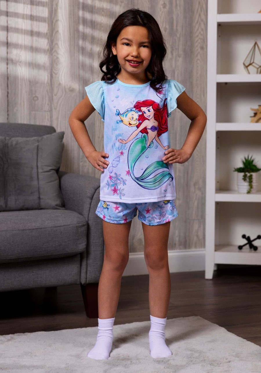 Girl's The Little Mermaid Find Your Voice Sleep Shorts Sets