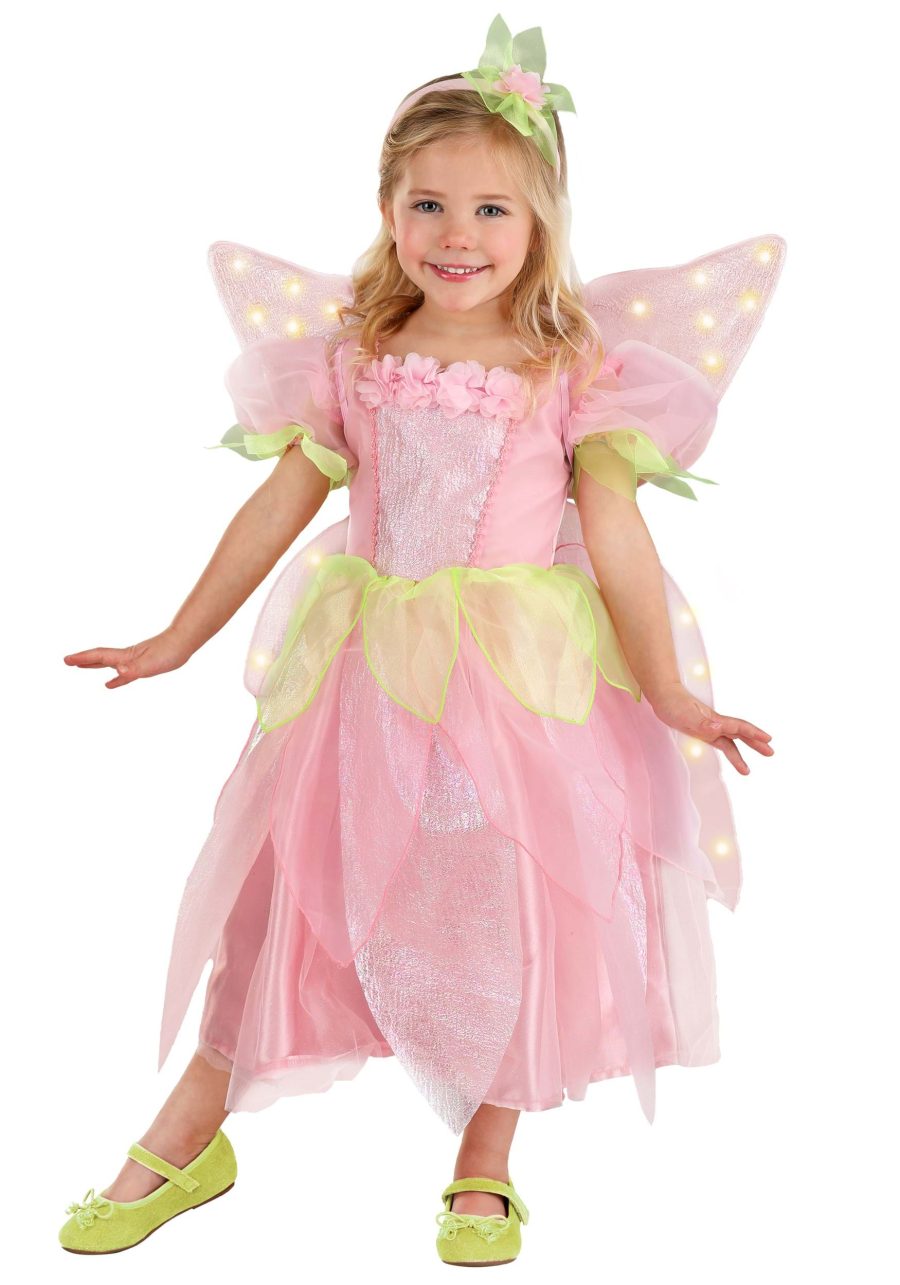 Girl's Toddler Deluxe Rose Fairy Costume Dress