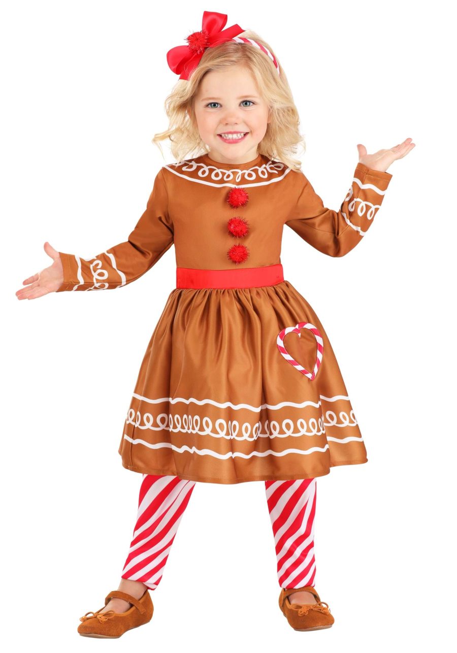 Girl's Toddler Gingerbread Costume Dress