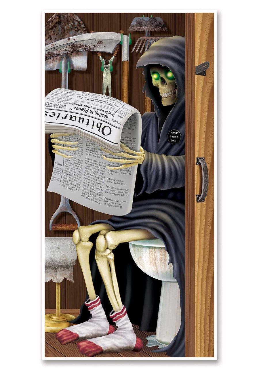 Grim Reaper Bathroom Door Cover Decoration