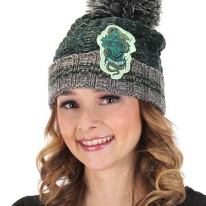 Harry Potter Heathered Slytherin Pom Beanie