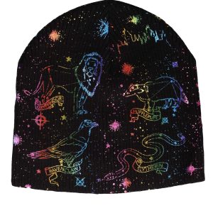 Hogwarts House Emblem Constellations Knit Hat