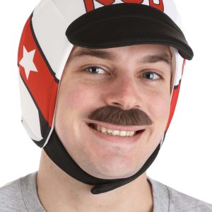 Hot Rod Men's Hero Helmet & Moustache Costume Kit