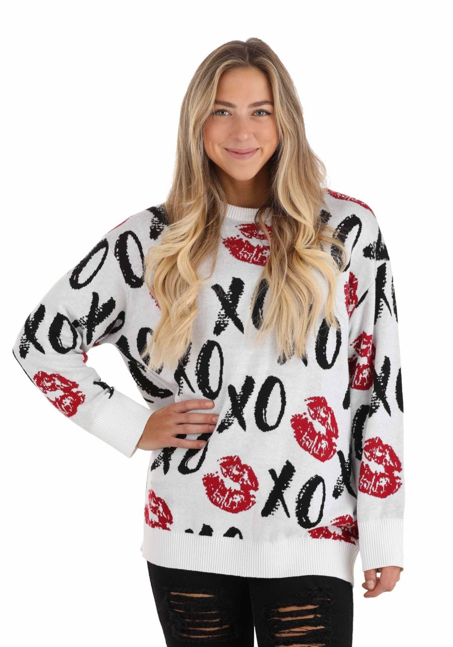 Hugs and Kisses Valentine's Day Adult Sweater