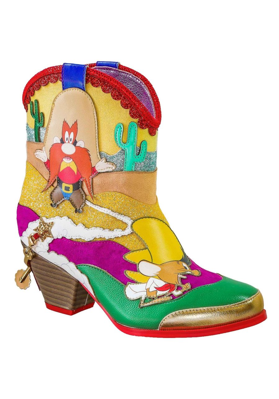 Irregular Choice Looney Tunes Rootinist Tootinist Boot Heel