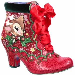 Irregular Choice Reindeer Ride Red Boot Heels