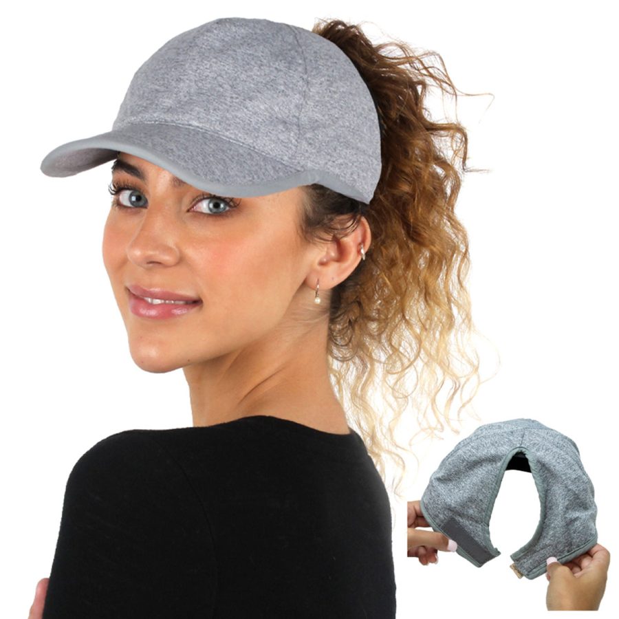 Jenny Heathered PonyFlo ® Baseball - Grey/1SFM