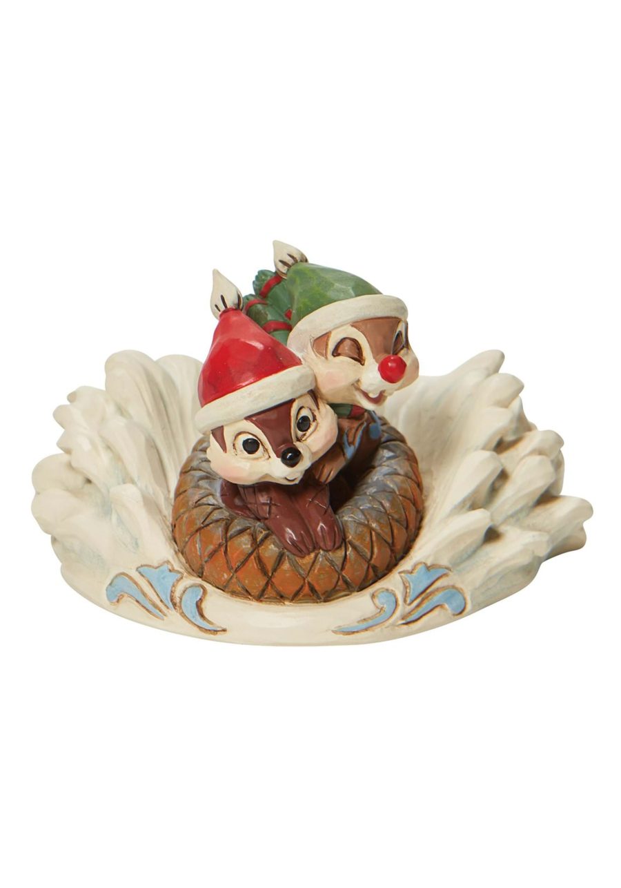 Jim Shore Chip and Dale Sledding Saucer Statue