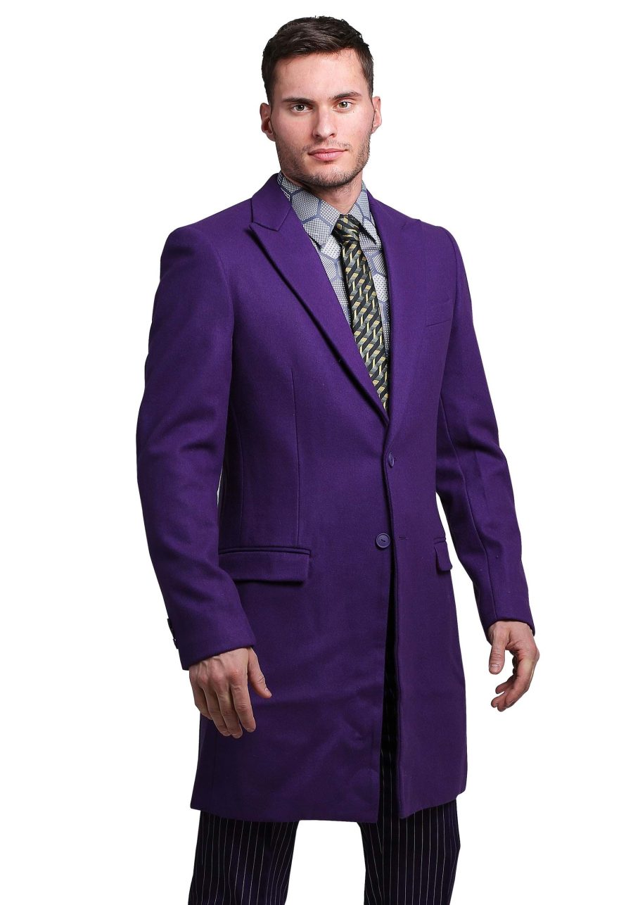 Joker The Dark Knight Authentic Slim Fit Suit Overcoat