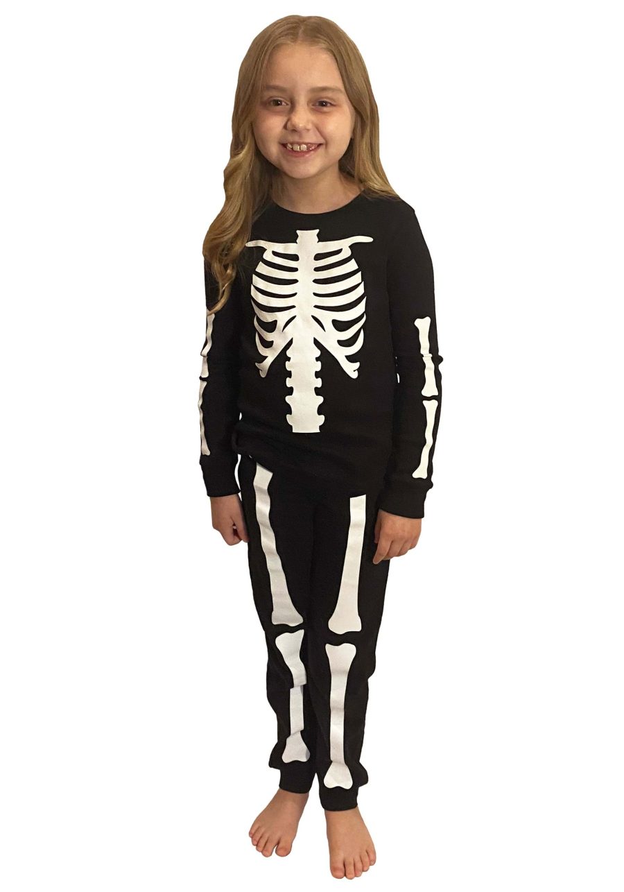 Kid's 2 Piece Skeleton Jogger Sleep Set