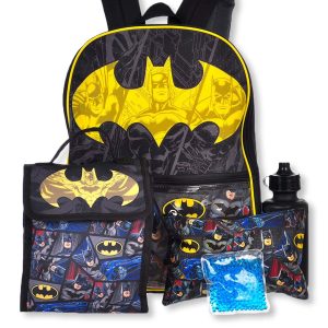 Kid's 4 Piece Batman Backpack Set