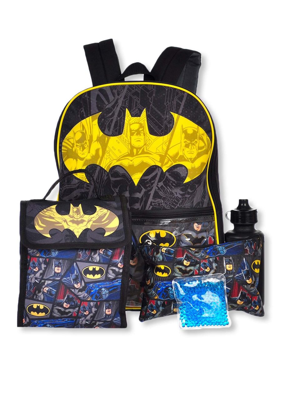 Kid's 4 Piece Batman Backpack Set