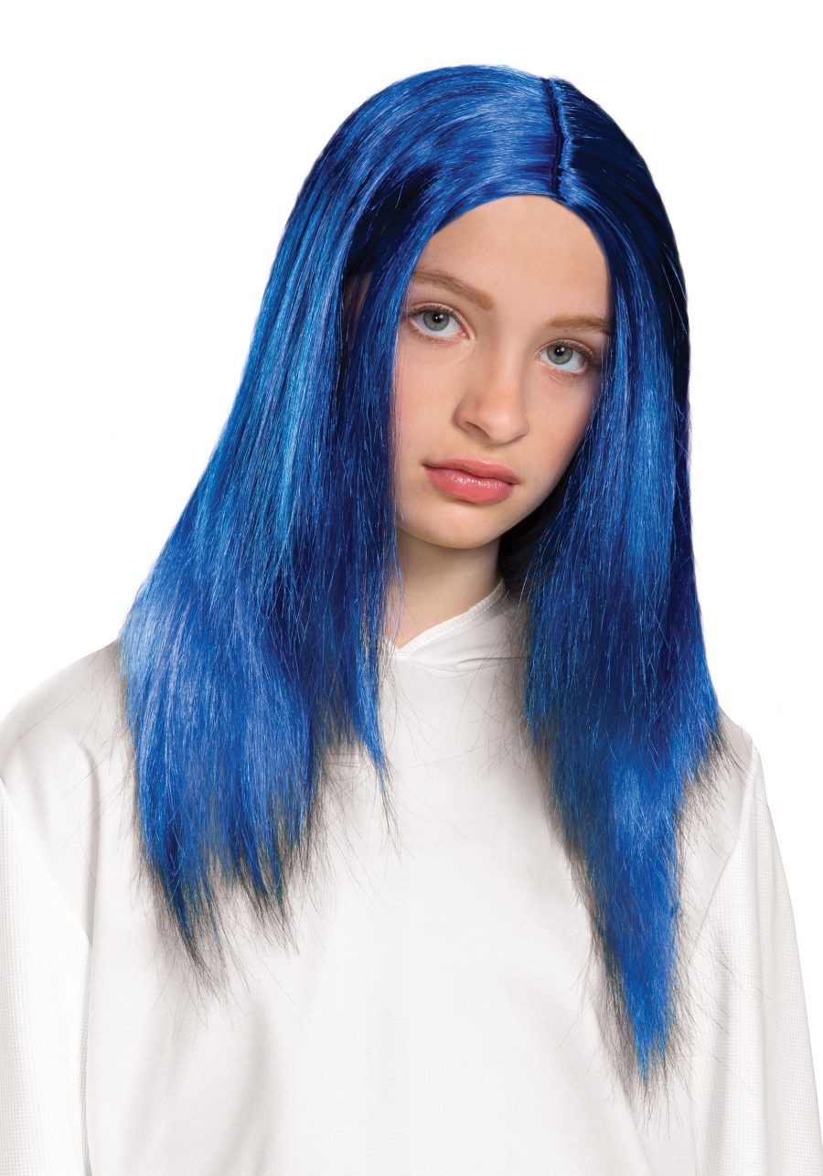 Kids Billie Eilish Blue Wig