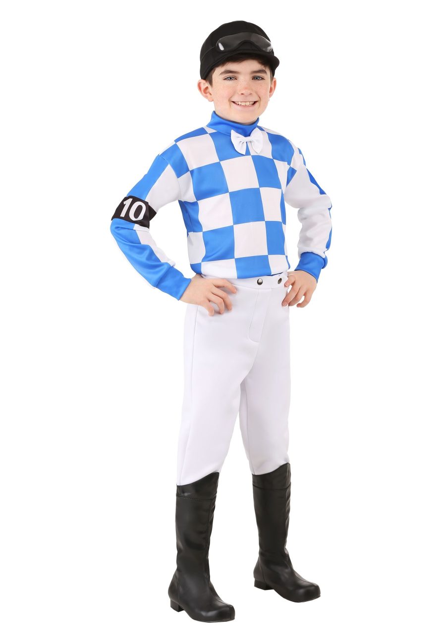 Kid's Blue Jockey Costume