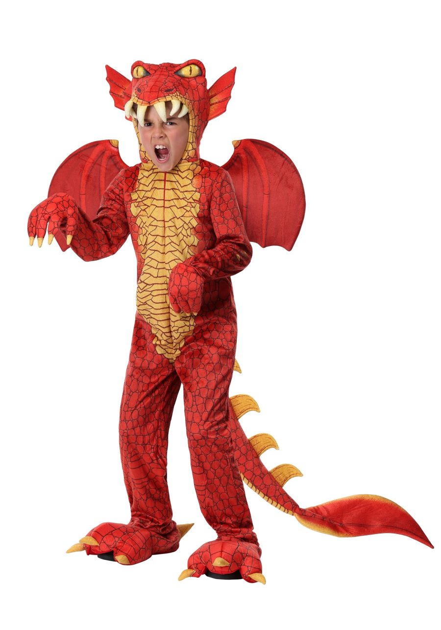 Kid's Deluxe Red Dragon Costume