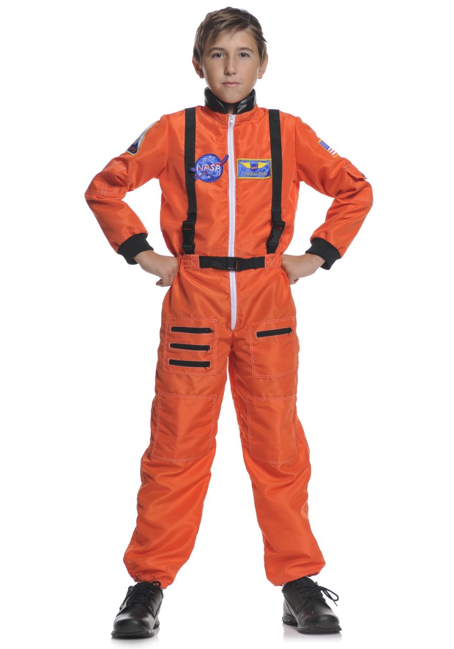 Kid's Orange Astronaut Costume