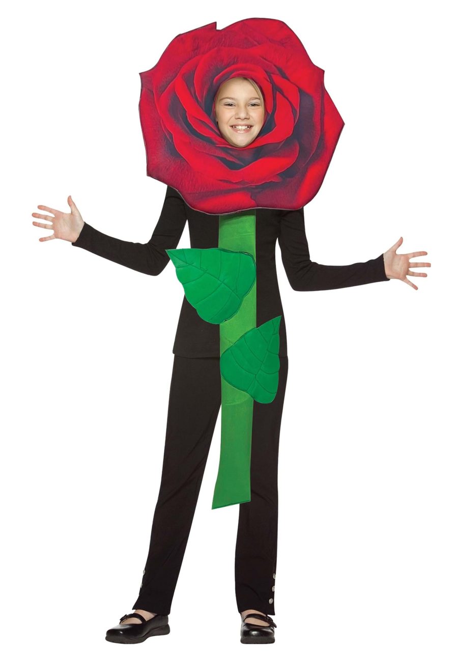 Kid's Red Rose Costume