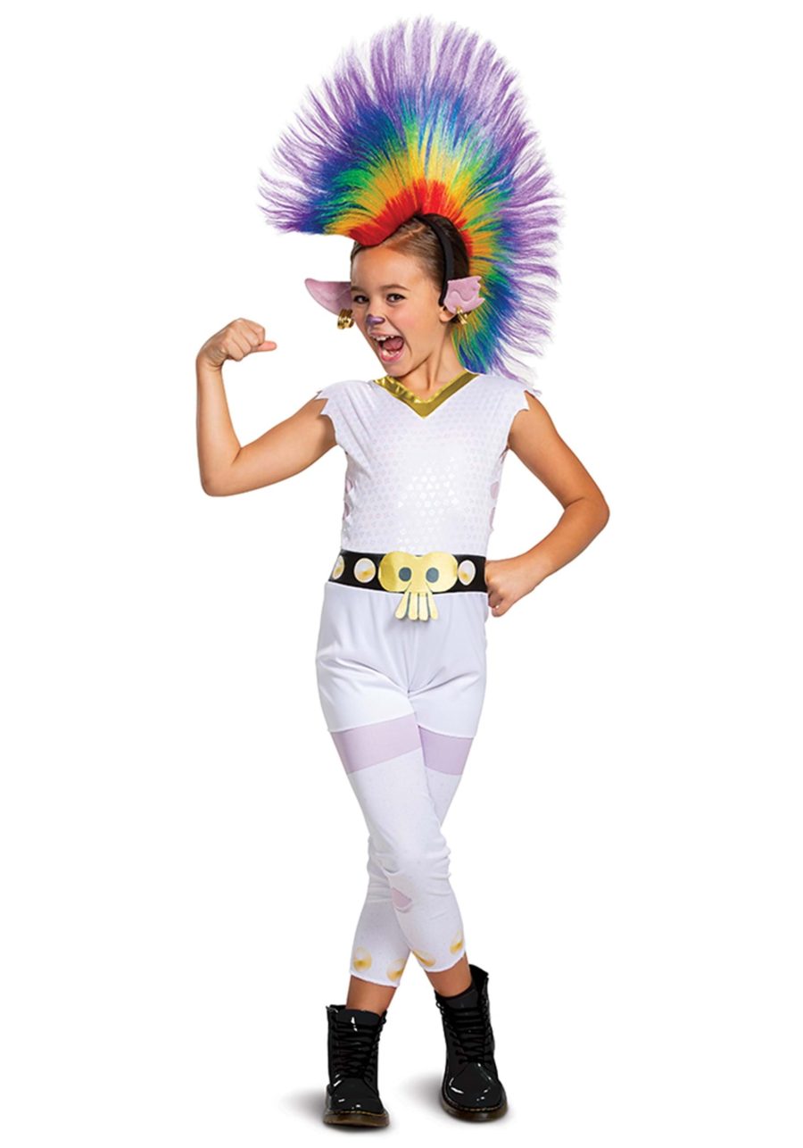 Kid's Trolls Barb Rainbow Classic Costume with Wig