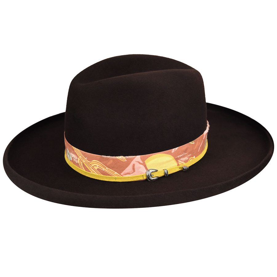 Kiger Western Fedora - Chocolate / M