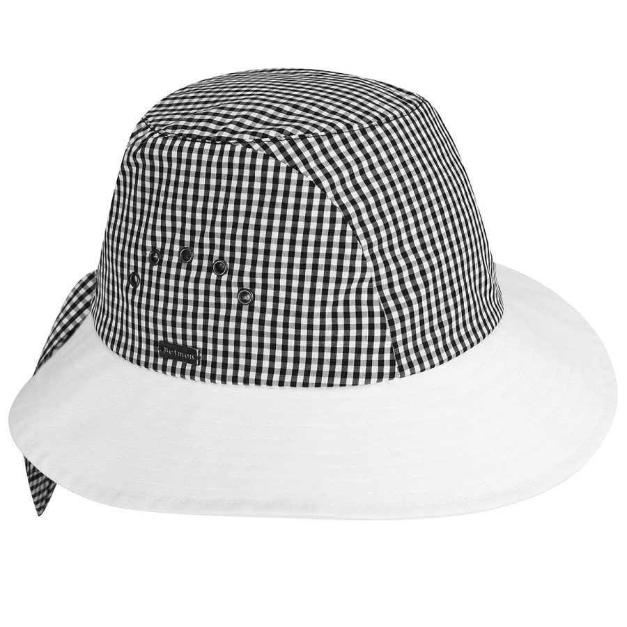 Knotted Cloche - Black/White Gingham/1SFM