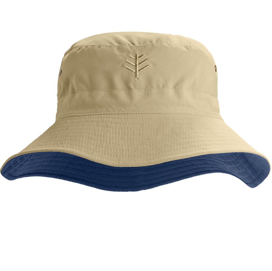 Landon Reversible Bucket Hat - Tan/Navy / L/XL