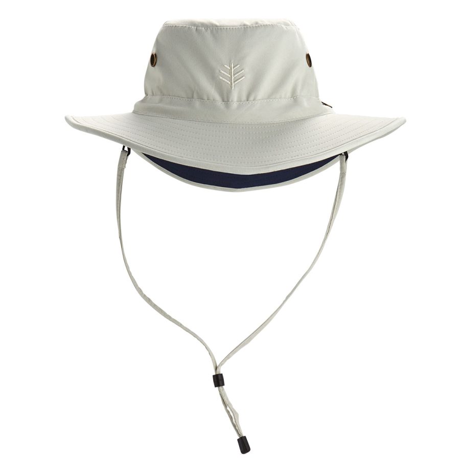 Leo Shapeable Wide Brim Outback Hat - Stone/Navy / S/M