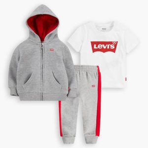 Levi's Baby Boys Fleece Logo 3-Piece Set 12M