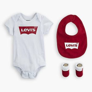 Levi's Baby Logo Bodysuit, Bib and Booties Set 6-12M - Girls 12M