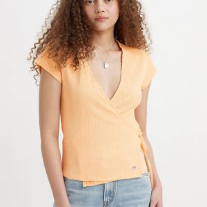 Levi's Dry Goods Pointelle Wrap Top - Women's S