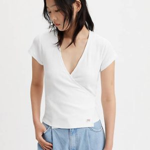 Levi's Dry Goods Pointelle Wrap Top - Women's S
